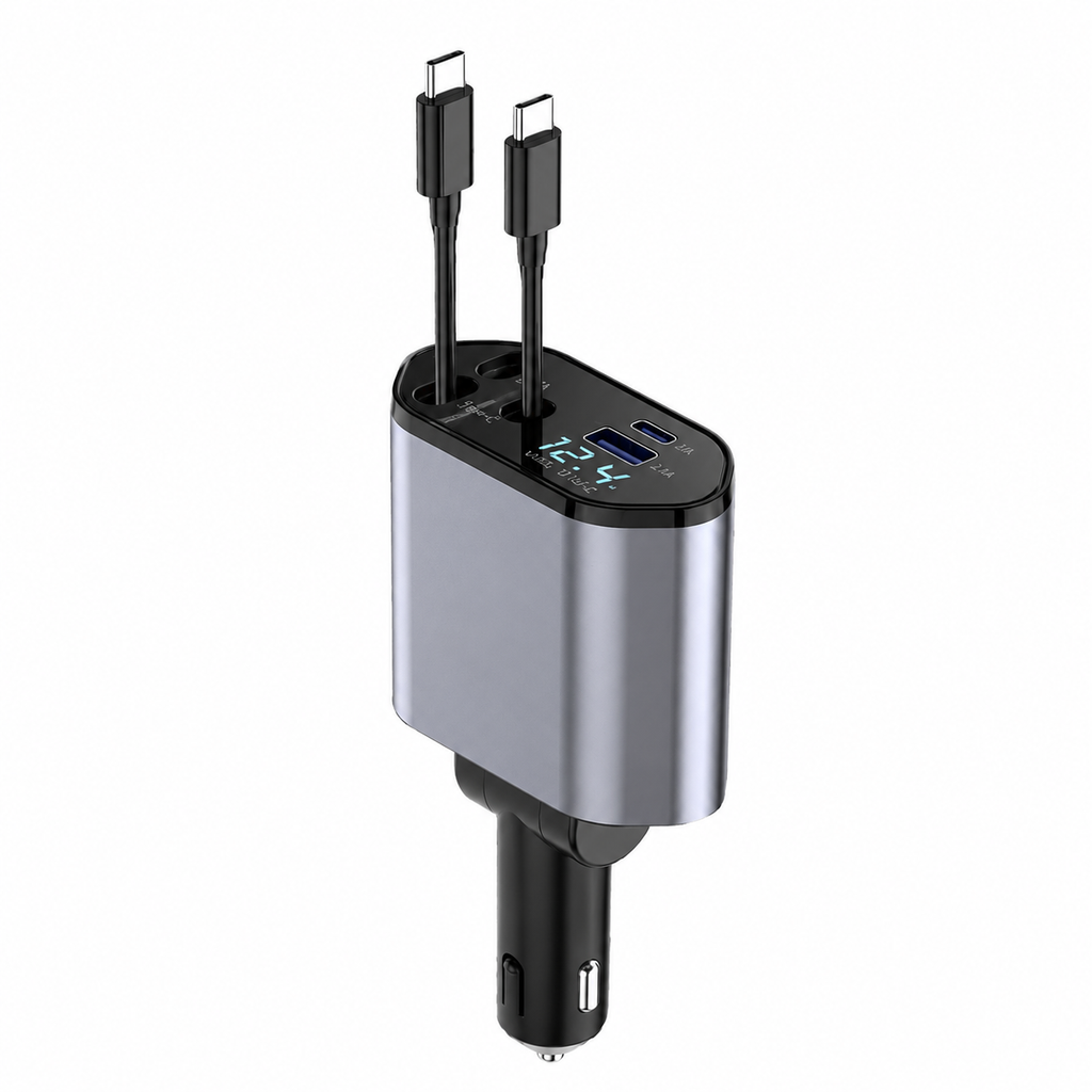 Caricatore Auto Retrattile 4 in 1