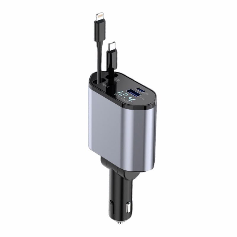 Caricatore Auto Retrattile 4 in 1